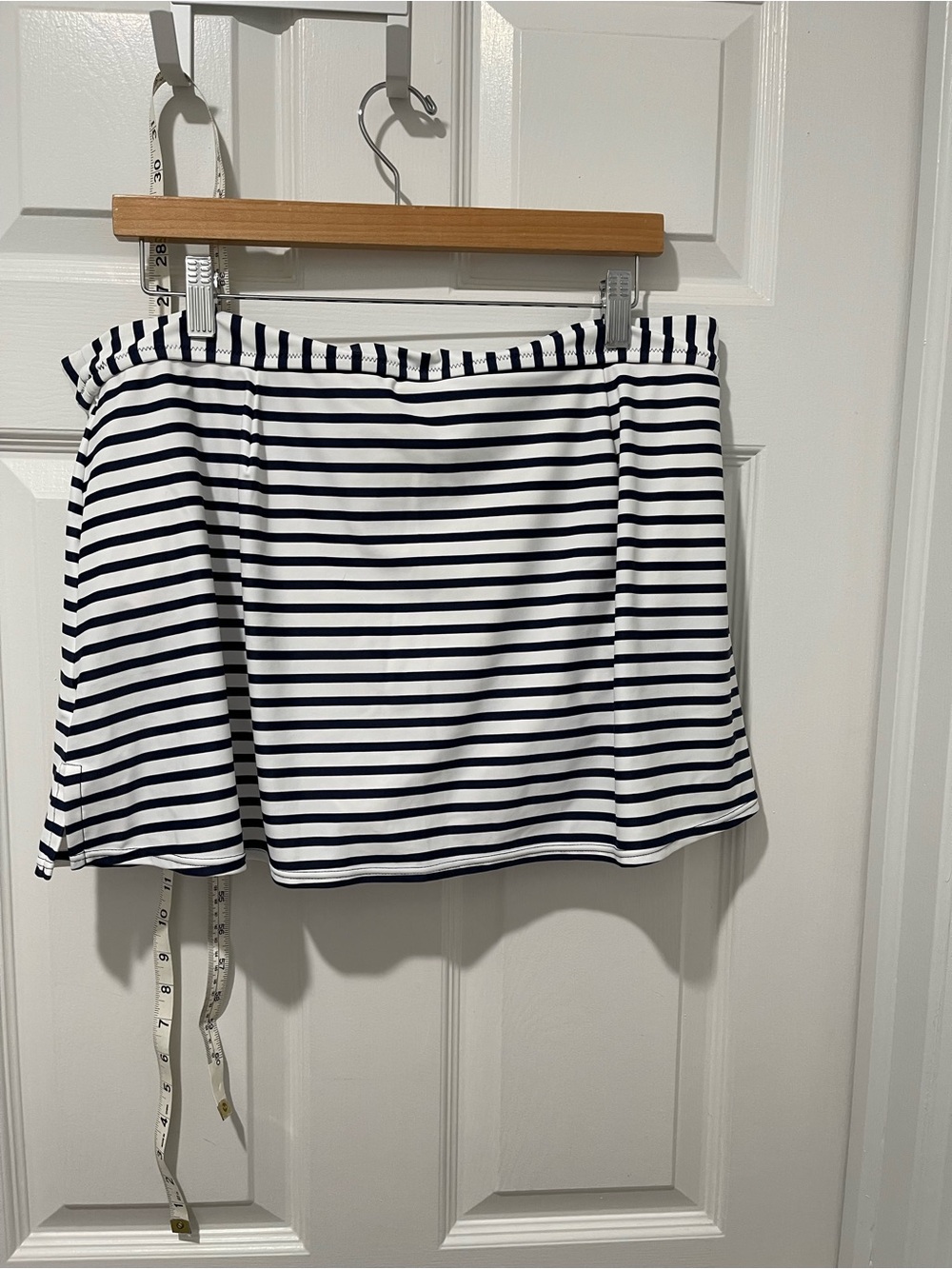 J. Crew Navy and White Striped Swim Skirt - Picture 2 of 8